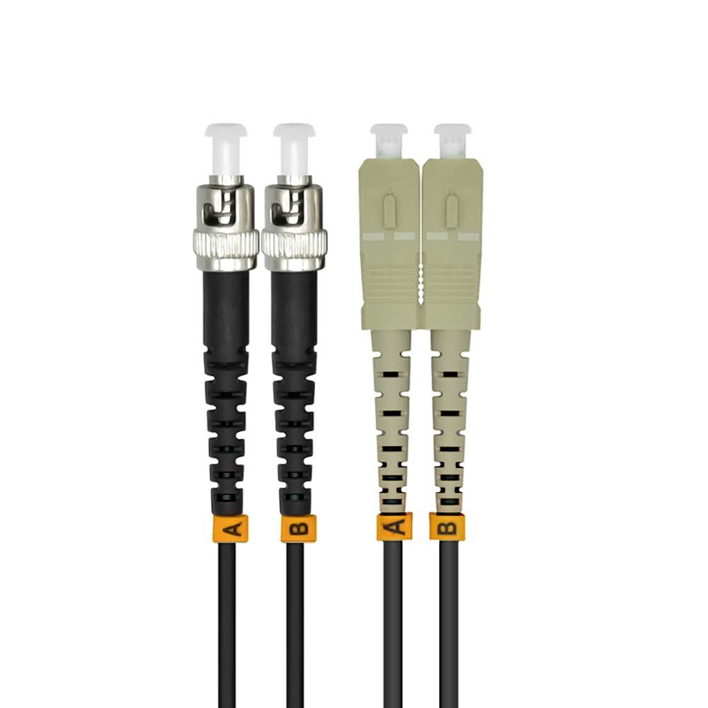 Jeirdus 75m SC to ST 10/40/100Gbs OM4 Outdoor Armored Duplex 50/125 Fiber Optic Cable Jumper Optical Patch Cord Multimode 75meters 160ft SC-ST