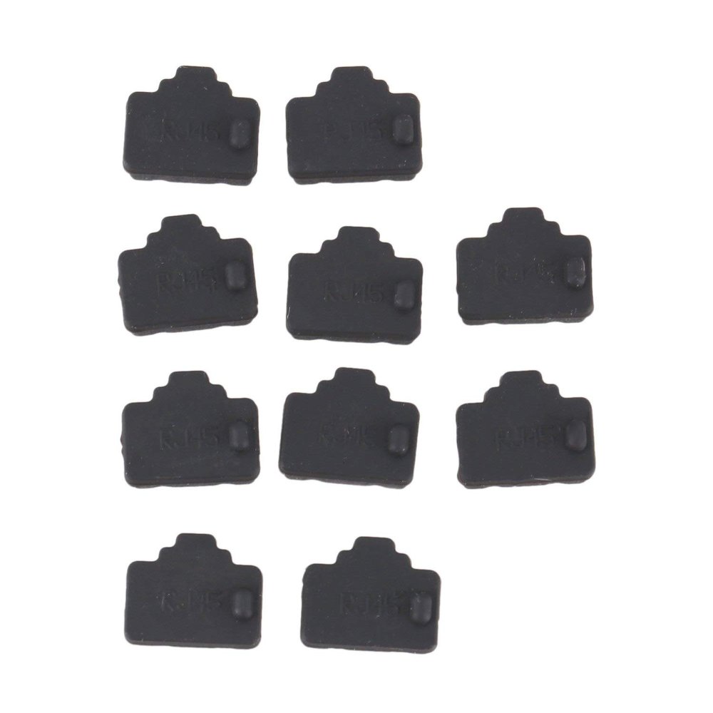 RETYLY Ethernet Hub Port RJ45 Anti Cap Protector Plug 10Pcs Black