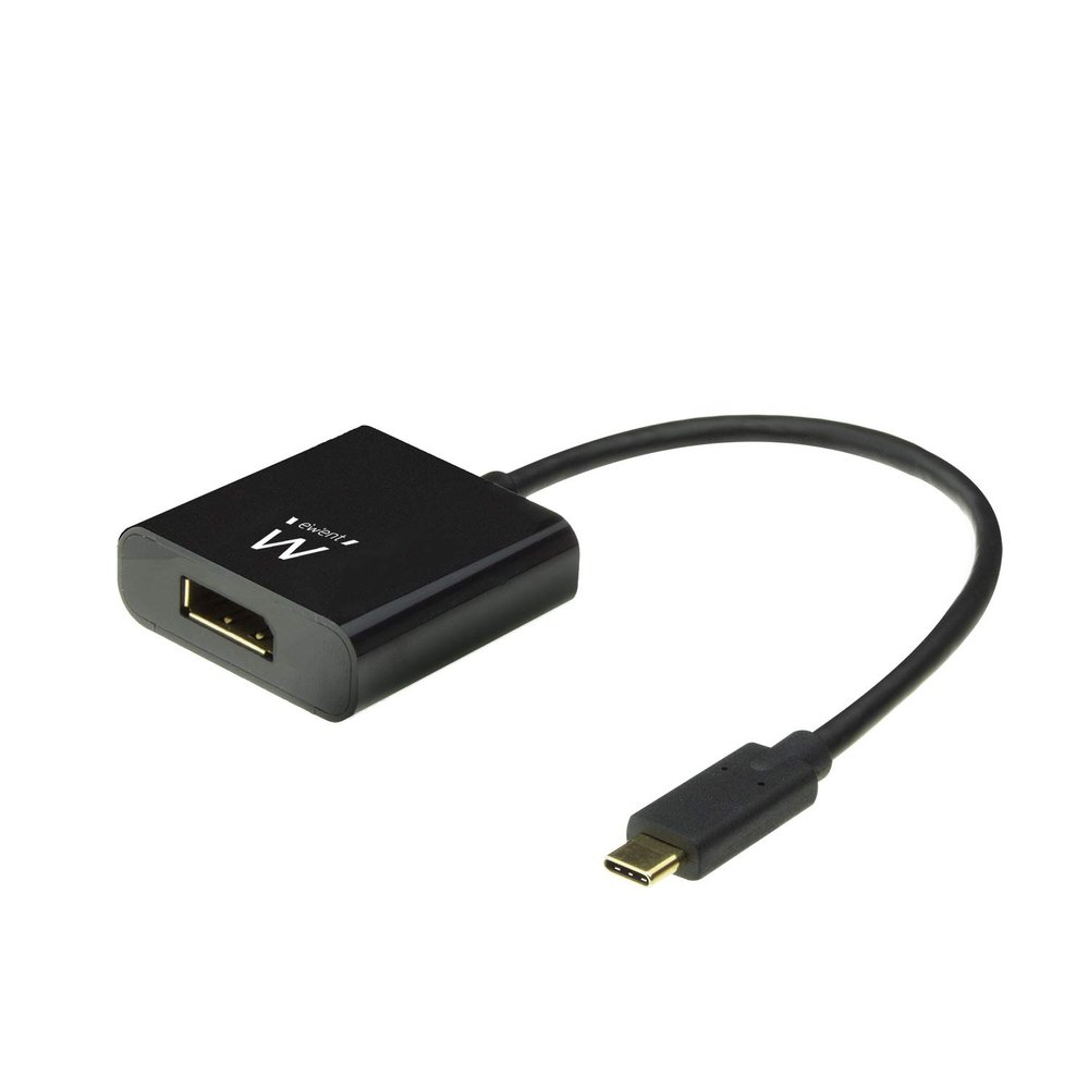 Ewent EW9825 USB-C to Displayport Cable, USB-C Displayport Cable Length 0,15m, 4K @ 60Hz USB-C Converter, Connect Additional Monitor to Laptop