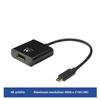 Ewent EW9825 USB-C to Displayport Cable, USB-C Displayport Cable Length 0,15m, 4K @ 60Hz USB-C Converter, Connect Additional Monitor to Laptop view 3