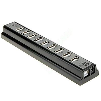 Adapter and Cable US 10 Port USB 2.0 High Speed HUB External with Power