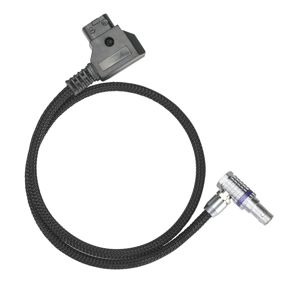 RED Komodo Right-Angle to D-tap&P-tap Cable Made with Super Soft Wire and Protected with Techflex Braid 18.1inches(Power Cable)