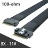 10Gtek 24G SlimSAS SFF-8654 to SFF-8654 Cable, 8i Internal Cable, SAS 4.0, 100-ohm, Compatible with Servers, Storage Systems, Workstations & High-Performance Computing, 1-m(3.28ft) view 2