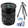 Fujifilm XF 10-24mm f/4 R OIS WR Lens, Bundle with Takama 3-Section Aluminum Video Tripod with Fluid Head, Cleaning Kit, Microfiber Cloth view 1
