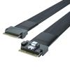 10Gtek 24G SlimSAS SFF-8654 to SFF-8654 Cable, PCIe4.0, 85-ohm, Compatible with Servers, Storage Systems, Workstations & High-Performance Computing, 0.75~0.8m(2.46~2.62ft) view 1