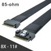 10Gtek 24G SlimSAS SFF-8654 to SFF-8654 Cable, PCIe4.0, 85-ohm, Compatible with Servers, Storage Systems, Workstations & High-Performance Computing, 0.75~0.8m(2.46~2.62ft) view 2