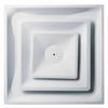 2 Cone,Ceiling Diffuser, White 5 7/16 in Depth 10 in Diffuser Duct Size Square-2040006675 view 1