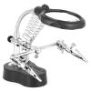 Fafeicy Magnifying Glass Auxiliary Clip, Helping Hand Repair Stand Magnifying Glass Auxiliary Clip Clamp, with LED Light Workbench, for Repairing Electrical Appliances, Carving(TE-801), Electronic view 4