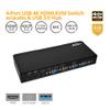 gofanco Prophecy HDMI 2.0a KVM Switch 4 Port  4K @60Hz 4:4:4, HDR, 18Gbps, 3D, HDCP 2.2/1.4 - USB Keyboard/Mouse Plus USB 3.0 Hub, Audio in and Out, Hotkeys - KVM Switch 4 Computers (PRO-KVMaud4Pv2) view 2