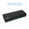 gofanco Prophecy HDMI 2.0a KVM Switch 4 Port  4K @60Hz 4:4:4, HDR, 18Gbps, 3D, HDCP 2.2/1.4 - USB Keyboard/Mouse Plus USB 3.0 Hub, Audio in and Out, Hotkeys - KVM Switch 4 Computers (PRO-KVMaud4Pv2) view 3