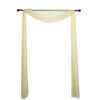 BalsaCircle 18 feet Champagne Sheer Organza Curtain Panel Backdrop Drape - Wedding Ceremony Reception Party Home Decorations Supplies view 1