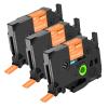 NineLeaf 3PK Compatible for Brother TZe-635 TZe635 TZ-635 TZ635 Label Tape 12mm 1/2'' 0.47'' White on Orange Standard Laminated Labeling Work with P-Touch PT-D210 PTD400AD PTH110 PT-D600 Label Maker view 1