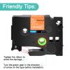 NineLeaf 3PK Compatible for Brother TZe-635 TZe635 TZ-635 TZ635 Label Tape 12mm 1/2'' 0.47'' White on Orange Standard Laminated Labeling Work with P-Touch PT-D210 PTD400AD PTH110 PT-D600 Label Maker view 3