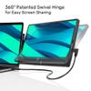 SideTrak Swivel 14" Attachable Portable Monitor Extender, FHD TFT Laptop Dual Screen with Kickstand + Unique Swivel Hinge, Compatible with Mac, PC, Chrome, Powered by USB/Mini HDMI Port (Black) view 2