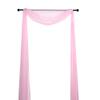BalsaCircle 18 feet Pink Sheer Organza Curtain Panel Backdrop Drape - Wedding Ceremony Reception Party Home Decorations Supplies view 1