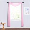 BalsaCircle 18 feet Pink Sheer Organza Curtain Panel Backdrop Drape - Wedding Ceremony Reception Party Home Decorations Supplies view 2
