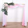 BalsaCircle 18 feet Pink Sheer Organza Curtain Panel Backdrop Drape - Wedding Ceremony Reception Party Home Decorations Supplies view 3