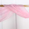 BalsaCircle 18 feet Pink Sheer Organza Curtain Panel Backdrop Drape - Wedding Ceremony Reception Party Home Decorations Supplies view 4