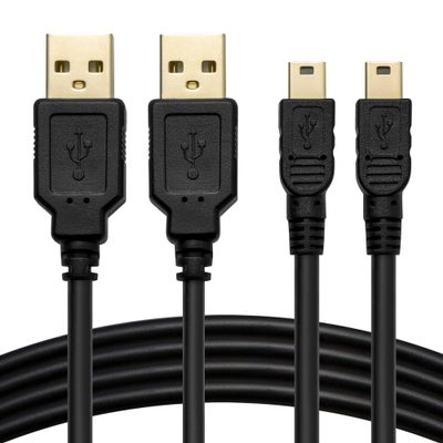 Funturbo TI-84 Plus CE Charger and Data Cable, Texas Instruments USB Charging Cord for TI-84 Plus C Silver Edition, TI-Nspire CX II Mini USB Cable (2 Pack)
