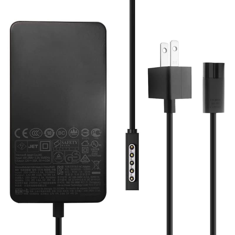12V 3.6A AC Adapter Charger for Microsoft Surface RT 1/2 1514 1536 1601
