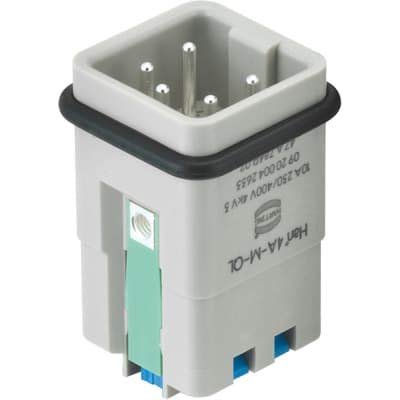 09200042634, Heavy Duty Power Connectors Han 4A - Male Quick Lock 1,5mm