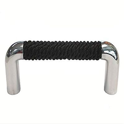 Nautiluxe Nautical Rope Drawer Pull (Chrome/Black)