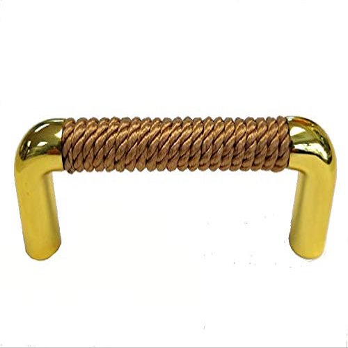 Nautiluxe Nautical Rope Drawer Pull (Gold/Natural)