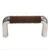 Nautiluxe Nautical Rope Drawer Pull (Chrome/Brown) view 1