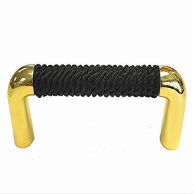 Nautiluxe Nautical Rope Drawer Pull (Gold/Black)