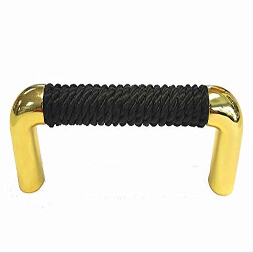 Nautiluxe Nautical Rope Drawer Pull (Gold/Black)