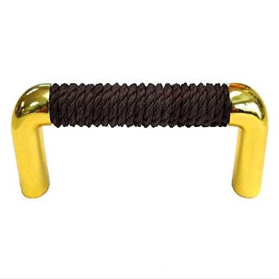 Nautiluxe Nautical Rope Drawer Pull (Gold/Brown)