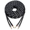 HANNLINTE 12AWG Speaker Cable (3 Feet), 1 Pack Premium Heavy Duty Braided Speaker Wire with Dual Gold Plated Banana Plug in-Wall CL2 Rated, Oxygen-Free Copper (Black) view 1