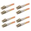 SpeedyFiberTX - 4-Pack 2 Meter Multimode OM1 62.5/125 Fiber Optic Patch Cable, Duplex LC to LC, Slim Zipcord OFNR Cable Jacket view 1