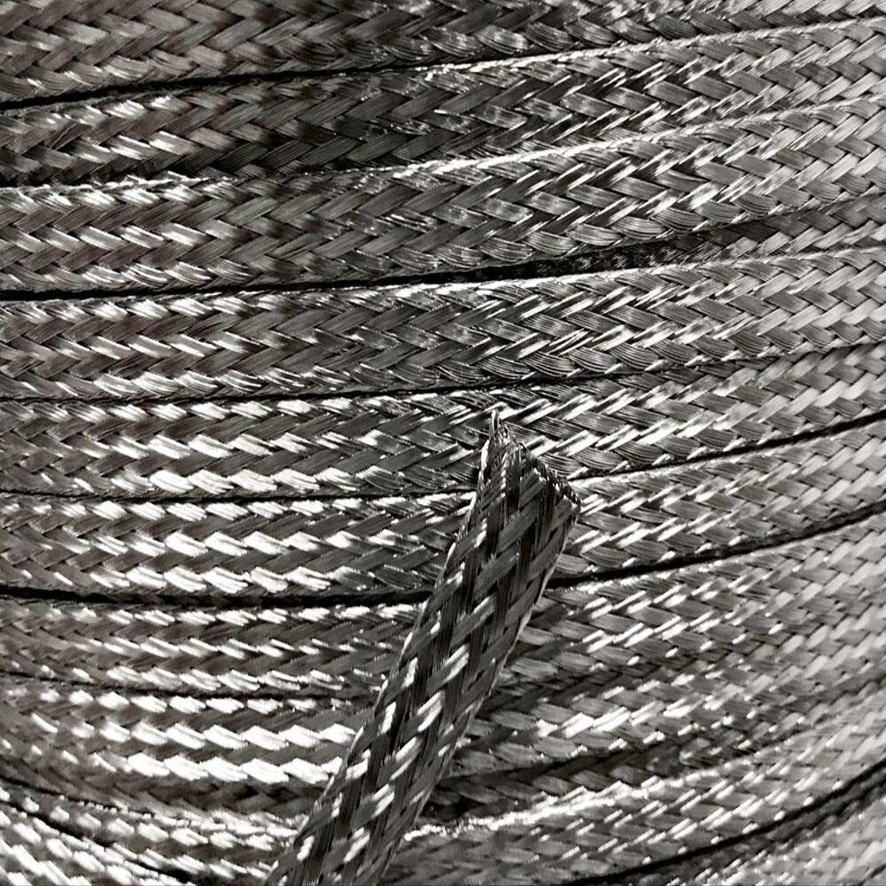 1/8 BRAIDED BRAID STAINLESS EXPANDABLE SLEEVE WIRE HARNESS LOOM - 50 FEET
