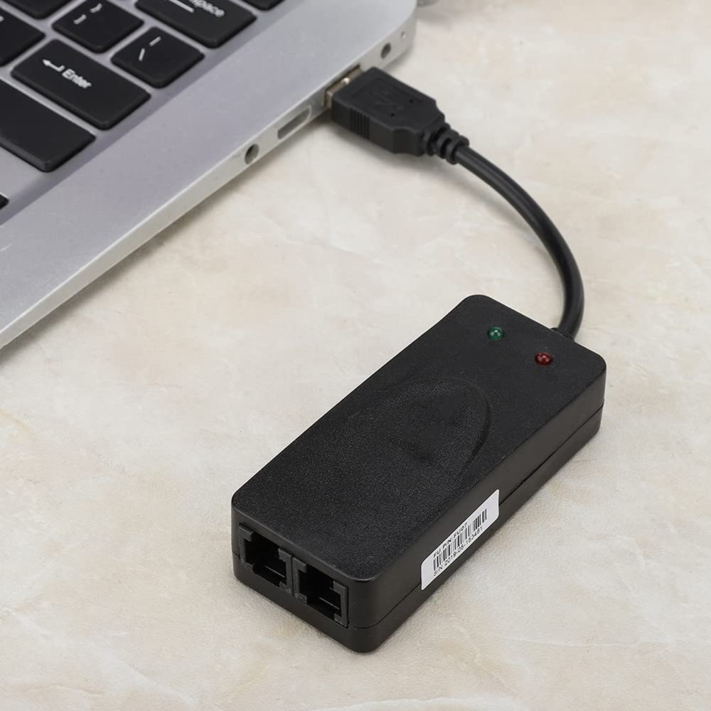 Qioniky External Modem Driver, USB Modem, Dial The Internet Plug and Play Automatically Send Auto Reply Receive Faxes Wide Compatibility for 7 8 10