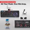 Pyle 200W Stereo Power Amplifier with Bluetooth - Dual Channel Audio Receiver - LED Display - RCA - USB - SD - MIC IN - FM Radio - AUX Input - Perfect for Home & Computer Audio - PDA29BU.5 view 4