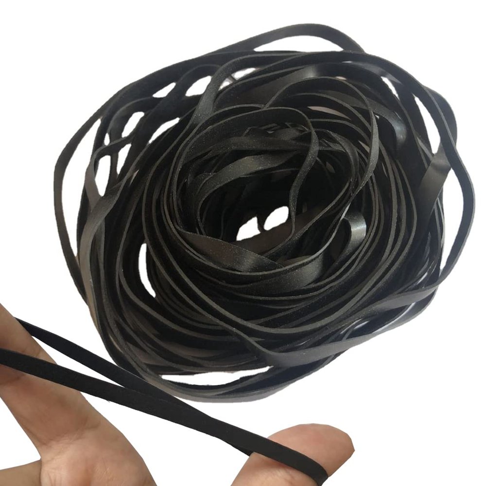 50PCS 40-135MM Universal Mix Cassette Tape Machine Belts, Common 4mm Flat Rubber Belt for Recorders Walkman CD DVD Drive