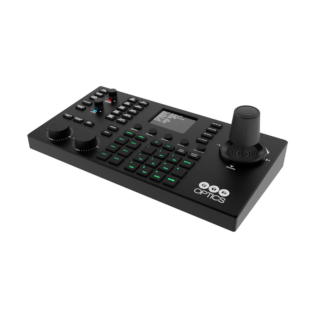 PTZOptics SuperJoy NDI, IP and Serial PTZ Camera Joystick Controller with Large LCD Screen, Basic Plus and Matrix Modes