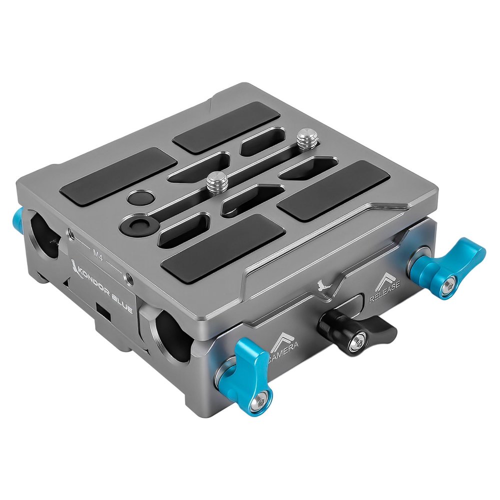 KONDOR BLUE | LWS ARRI Bridge Plate for Cinema Cameras | Setup Expansion for C70/Burano/URSA Mini/FX6/Venice | Space Gray