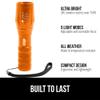 GORILLA GRIP Powerful LED Tactical Flashlight, 750 FT High Lumens 5 Adjustable Modes, Water Resistant, Ultra Bright Zoom Flashlights, Small Mini Flash Light, Camping, Night Dog Walking, Orange view 2
