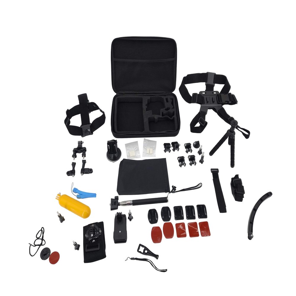 Action Camera Accessory Kit Compatible With Gopro Hero 9 8 Max 7 6 5 4 Black Gopro 2018 Session Fusion Silver White Insta360 Dji Akaso Apeman Campark Sjcam Action Camera Product Weight 2.5 Lbs 15408-N