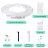 Jetec 26 Feet/ 8 Meters Flexible Bendable Ceiling Curtain Track, Mount for Rail with Curtain Tracks System Bunk Bed Window, Room Divider, Door, Shower, Rv(White) view 2