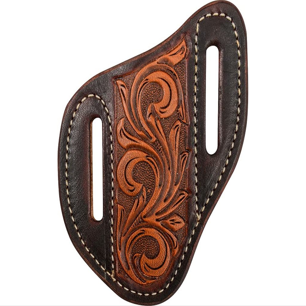Martin Saddlery Natural with Dyed Edges Angled Knife Scabbard N/A Large