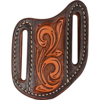 Martin Saddlery Natural with Dyed Edges Angled Knife Scabbard N/A LARGE