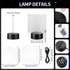 Honoson 4 Pcs 3D Night LED Light Lamp Base with 4 Pcs Clear Acrylic Sheets Remote Control USB Cable Adjustable 16 Colors 4 Modes Base Show Stand for Christmas Room Restaurant Bar Shop(Black Style) view 2