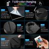 Honoson 4 Pcs 3D Night LED Light Lamp Base with 4 Pcs Clear Acrylic Sheets Remote Control USB Cable Adjustable 16 Colors 4 Modes Base Show Stand for Christmas Room Restaurant Bar Shop(Black Style) view 3