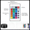 Honoson 4 Pcs 3D Night LED Light Lamp Base with 4 Pcs Clear Acrylic Sheets Remote Control USB Cable Adjustable 16 Colors 4 Modes Base Show Stand for Christmas Room Restaurant Bar Shop(Black Style) view 4