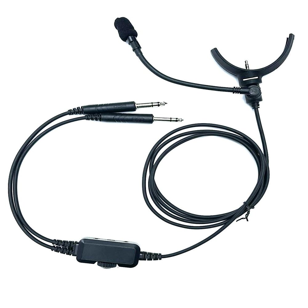 Crystal Mic Pro Fulcrum for General Aviation with BoseA20 Microphone. Compatible with Sony WH-1000XM4 and XM3 Noise Cancelling Headphones
