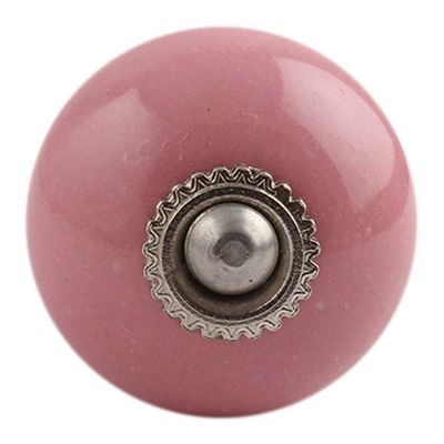 Indian Shelf 12 Piece Pink Round Ceramic Designer Cabinet Handles Drawer Knobs Dresser Pulls Modern Home Finish