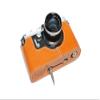 Handmade Genuine Real Leather Half Camera Case Bag Cover for Canon VT VT Deluxe VI-T Film Camera Sandy Brown Color view 1